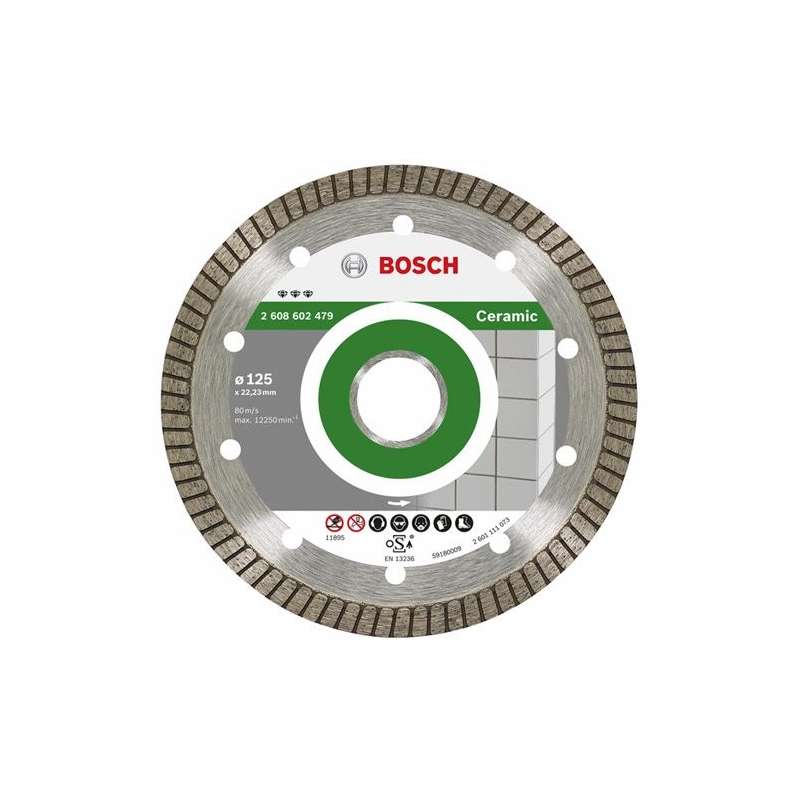 Disque diamant BOSCH Pro 2608602479 Ø 125 mm Best Ceramic Extraclean Turbo