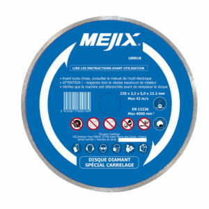 Disque diamant - MEJIX - 180018 - 230 mm BR 25.4/22.2 mm