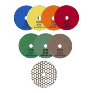 Disque diamant polissage et poncage a sec ø100 mm gr. 1500 - RUBI - 62975