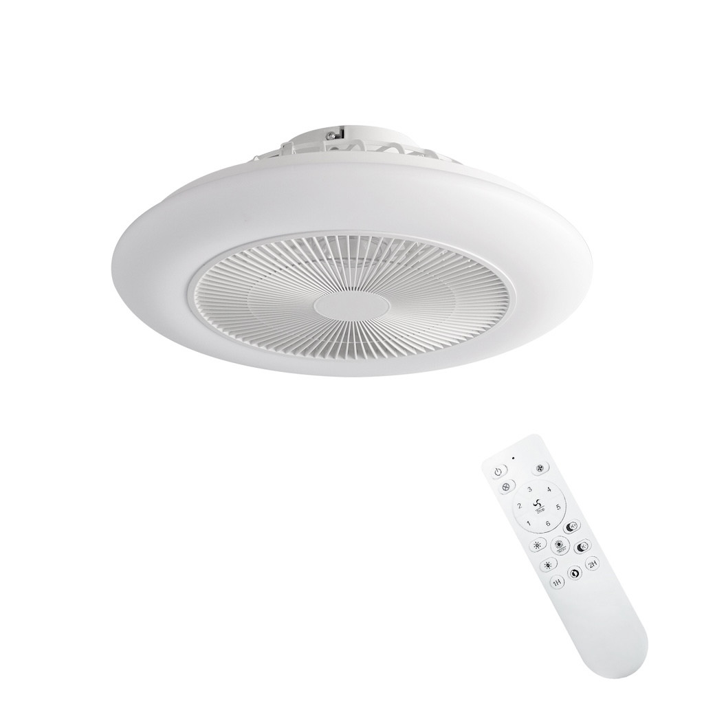 Ventilateur plafonnier 50,8 cm blanc - LED 36 W réglable avec télécommande