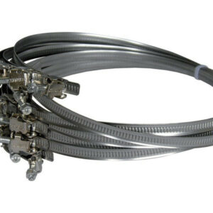 2 colliers plats à tête basic en inox, diam. 55 mm