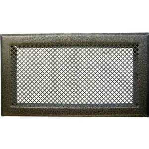 Grille de cheminée avec précadre 345 x 195 mm couleur laiton