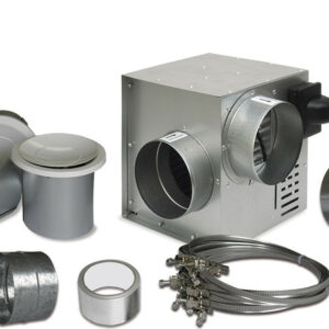 Kit de distribution d'air chaud DMO, débit de 400 m3/h, 3 bouches d'air