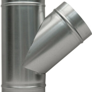 Té oblique 45 degrès DMO - 3 sorties Diam.125 mm