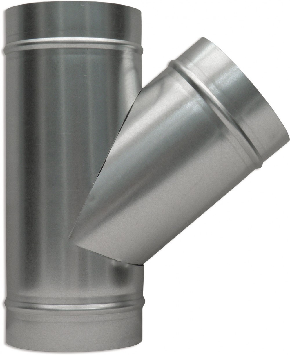 Té oblique 45 degrès DMO - 3 sorties Diam.125 mm