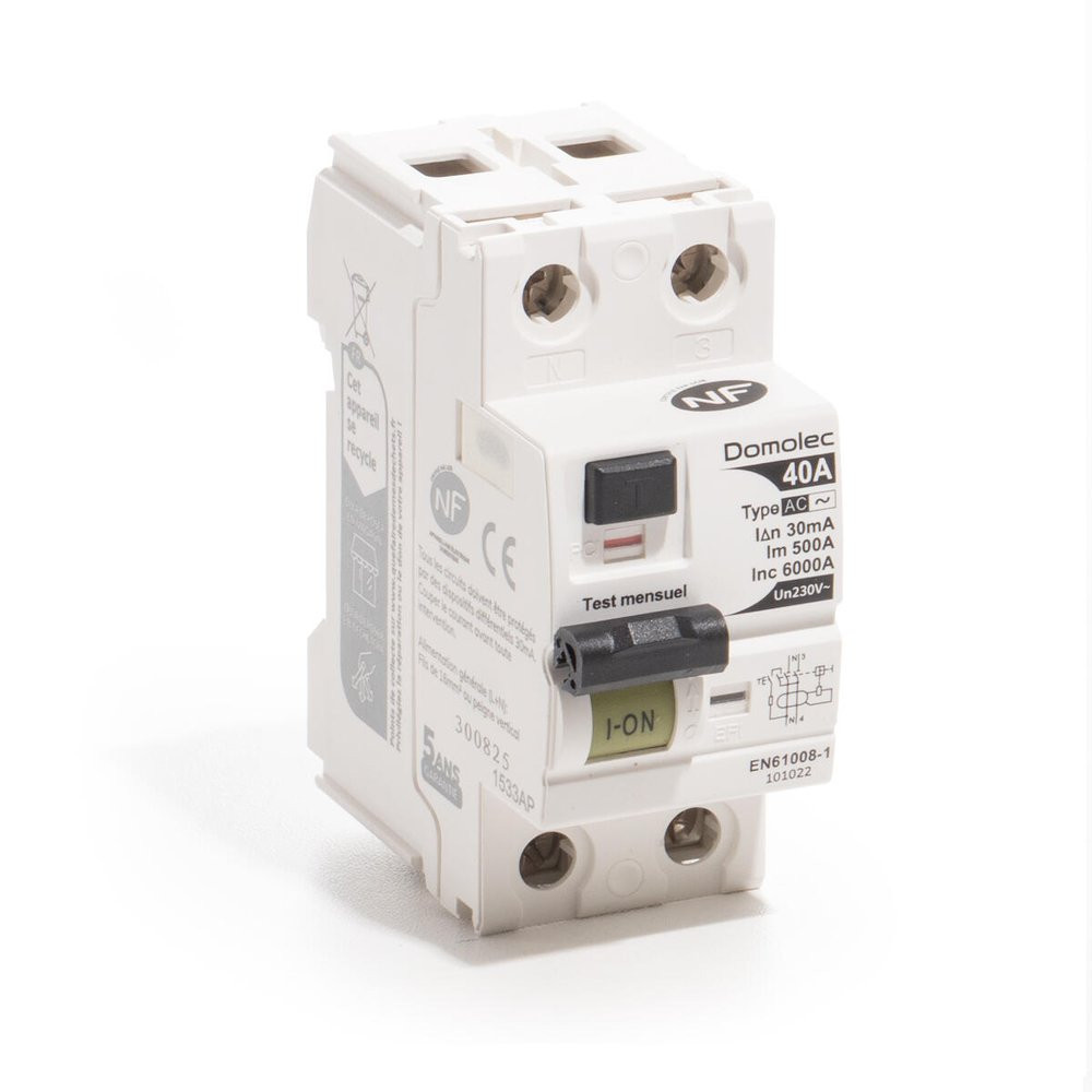 Interrupteur différentiel DOMOLEC 40 A type AC
