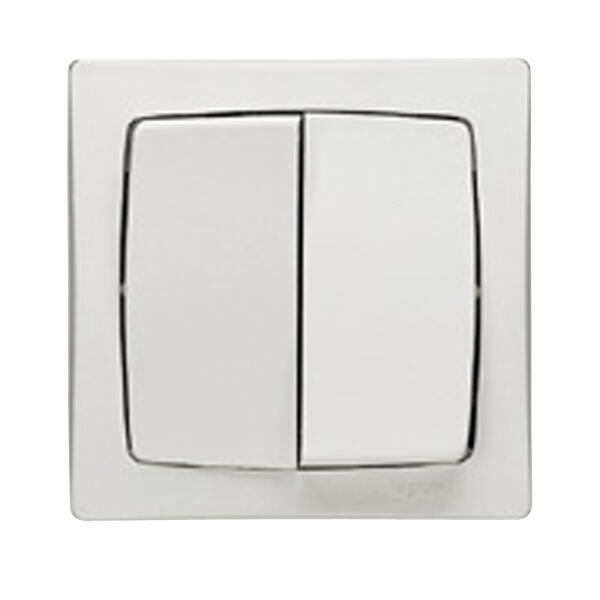 Double poussoir en saillie ASL 6 A complet blanc LEGRAND 086021