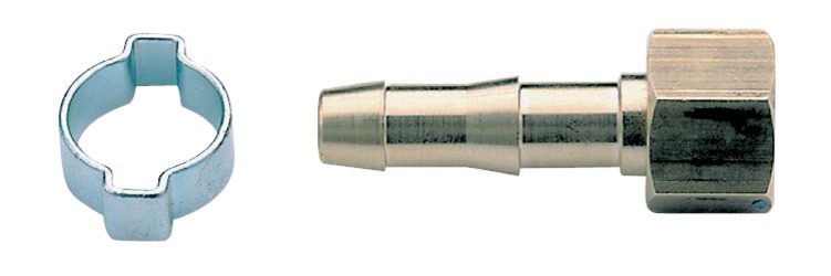 Douille de connexion pour détendeurs/chalumeaux D10 + écrou 16 x 150D + collier SAF-FRO W000352487