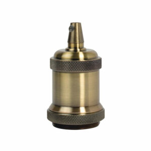 Douille e27 + cache metal bronze d50mm tibelec