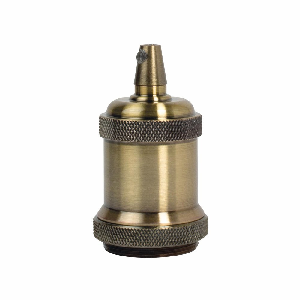 Douille e27 + cache metal bronze d50mm tibelec