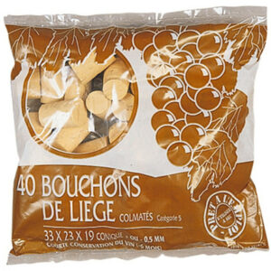 Sachet de 40 bouchons coniques en liège