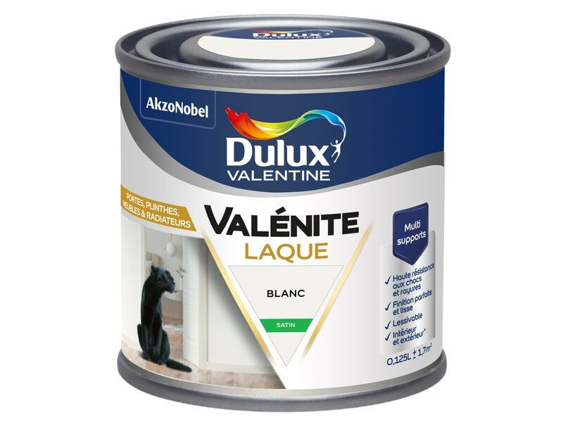 Peinture boiserie blanc satin DULUX VALENTINE 0.125l
