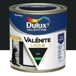 Peinture boiserie noir satin DULUX VALENTINE Valenite 0.5l