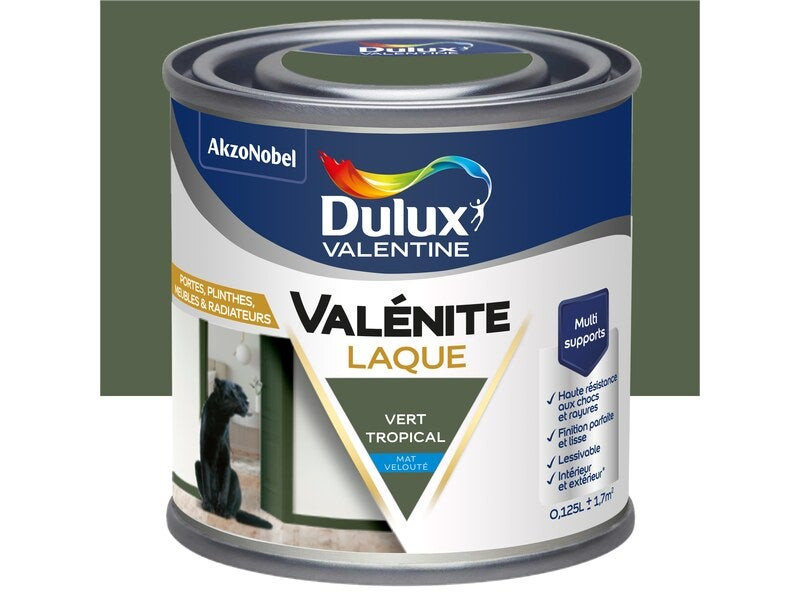 Peinture boiserie vert tropical mat DULUX VALENTINE 0.125l