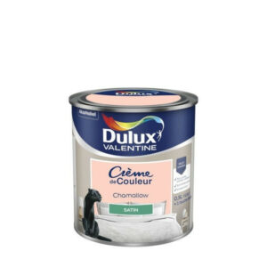 Peinture mur, boiserie crème de couleur DULUX VALENTINE chamallow satiné 0.5L
