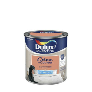 Peinture mur, boiserie crème de couleur DULUX VALENTINE cuivre rose mat 0.5L