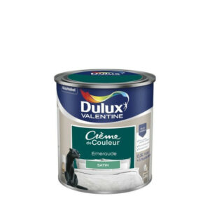 Peinture mur, boiserie crème de couleur DULUX VALENTINE émeraude satiné 0.5L