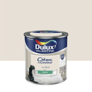Peinture mur, boiserie crème de couleur DULUX VALENTINE lin brut satiné 0.5L