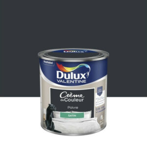 Peinture mur, boiserie crème de couleur DULUX VALENTINE poivre satiné 0.5L