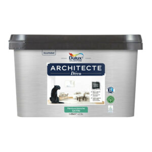 Peinture mur, plafond blanc satin DULUX VALENTINE Architecte déco 2.5L