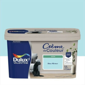 Peinture pour mur et boiserie, Crème de couleur satiné bleu rêveur 2.5 l