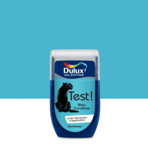 Testeur peinture Crème de couleur bleu caraibes satin 30 mL - DULUX VALENTINE
