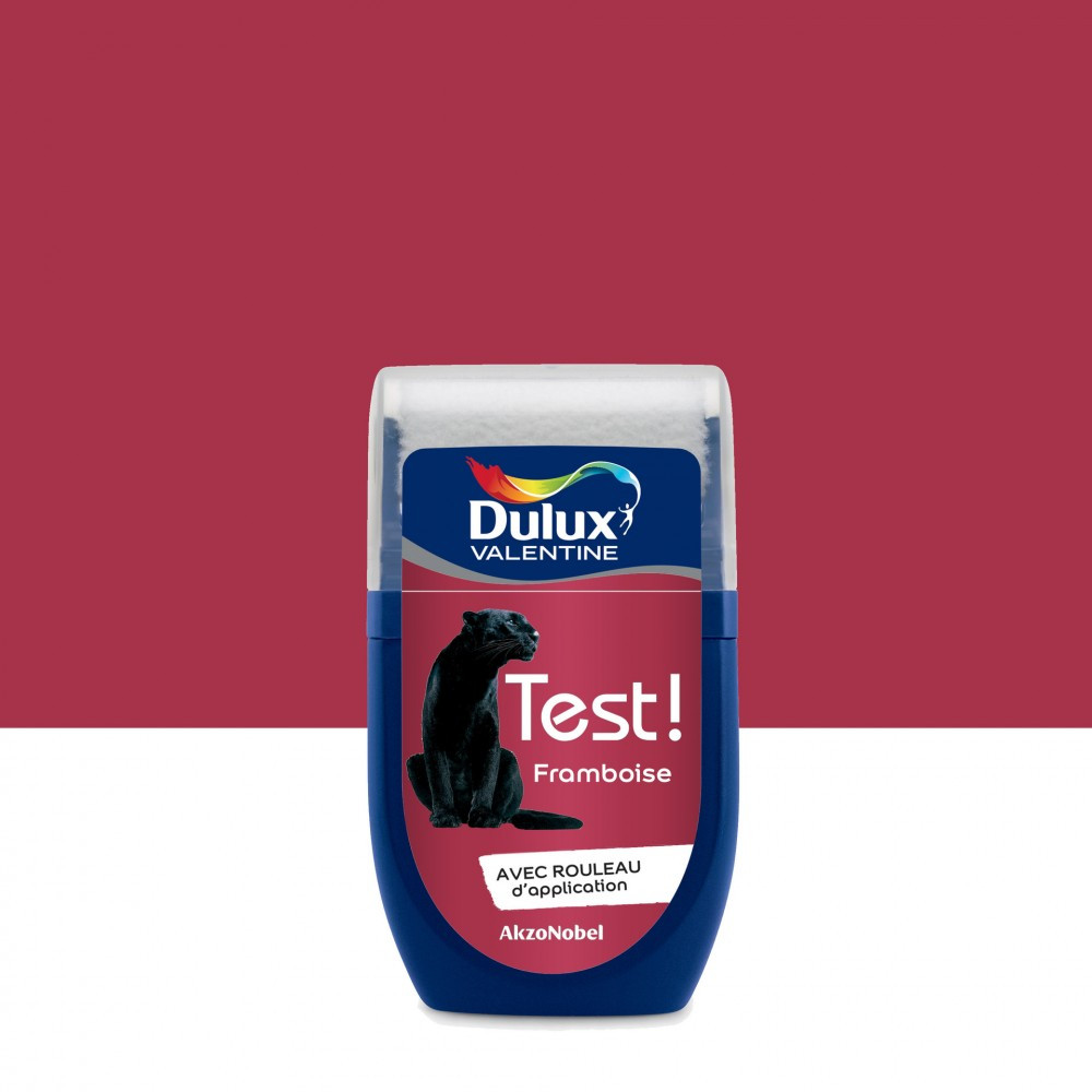 Testeur peinture Crème de couleur framboise satin 30 mL - DULUX VALENTINE