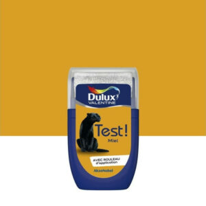 Testeur peinture mur et boiserie satin, DULUX VALENTINE Crème de couleur, miel, 30 ml