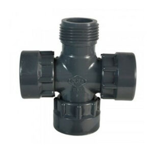Croix union PVC - 1" Mâle x 1" Femelle x 1" Femelle x 1" Femelle