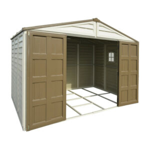 Abri de jardin en PVC - woodbridge - 10x8 - 8m² - kit 1 fenêtre et kit fondation inclus