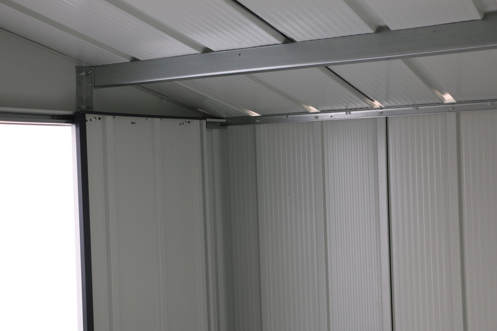 Abri de jardin métal - 6,34m² - kit ancrage - Anthracite