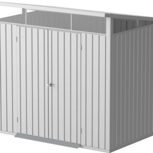Abri de jardin métal MODERN - 4,45m² - Mono pente - Aluminium blanc