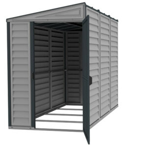 Abri de Jardin PVC Adossable  4X8 - gris anthracite