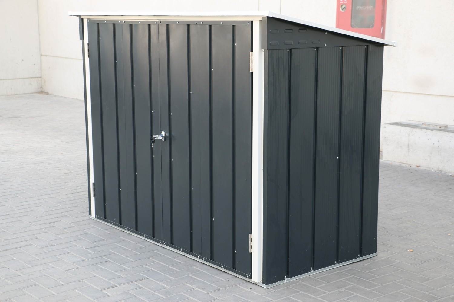 Abri vélos Duramax Métal 0,33mm 2,05M² avec kit ancrage - Anthracite