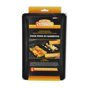 Plat de cuisson pour barbecue et four 1.5L, noir