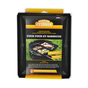 Plat de cuisson pour barbecue et four 3L, noir