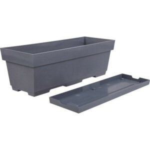 Jardinière Plastique 13631 G.Ant L.18 X L.50 X H.16.7 Cm Anthracite