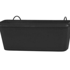 Jardinière Polypropylène À Réserve D'Eau, L.12 X L.30 X H.11.4 Cm, Gris