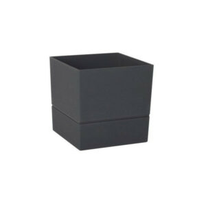 Pot Carré Polypropylène Aquaduo Diam.14.3 Cm Gris Anthracite