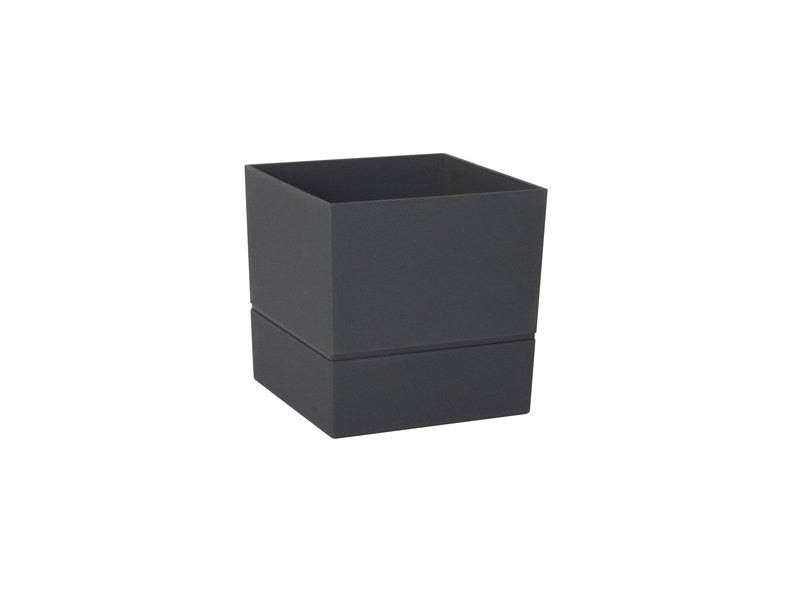 Pot Carré Polypropylène Aquaduo Diam.14.3 Cm Gris Anthracite