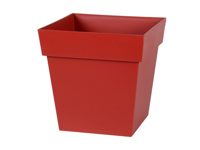 Pot Plastique L.32 X L.32 X H.32 Cm Rouge Rubis