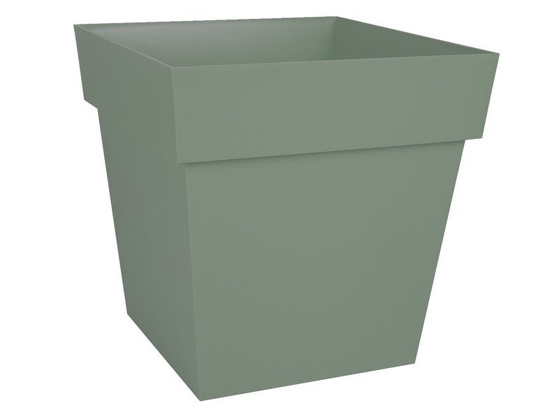 Pot polypropylène EDA 13627 v.la Diam.0 L.39 x l.39 x H.39 cm vert laurier