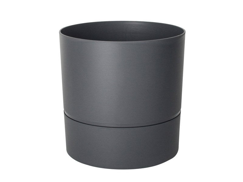 Pot Rond Polypropylène Aquaduo Diam.28.5 Cm Gris Anthracite