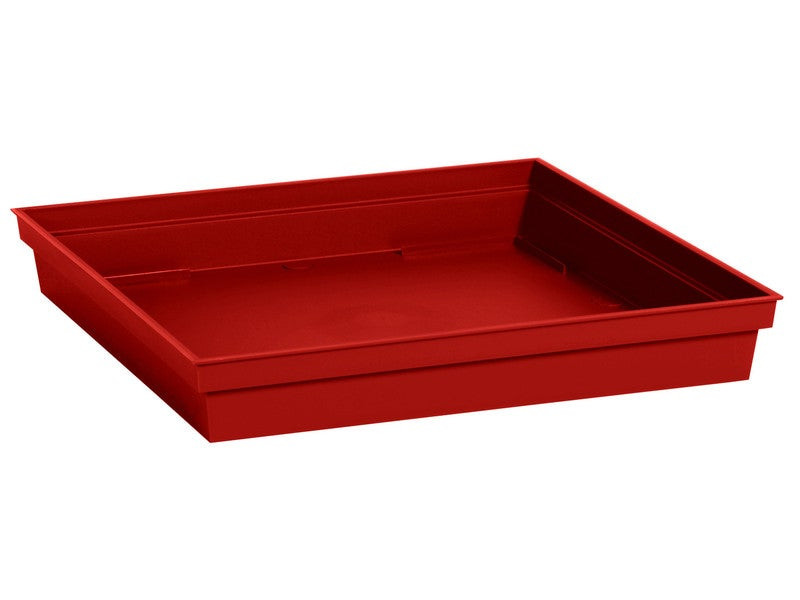 Soucoupe Plastique L.26.7 X L.26.7 X H.3.8 Cm Rouge Rubis