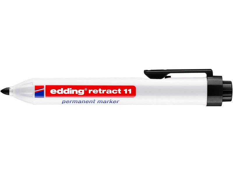 Marqueur indelebile retractable noir edding