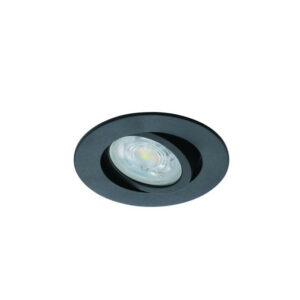 Kit 1 spot encastré connecté Zigbee bluetooth Saliceto blanc/couleurs, rond noir