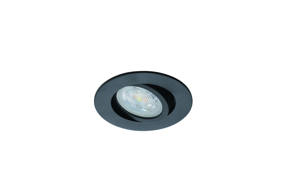 Kit 1 spot encastré connecté Zigbee bluetooth Saliceto blanc/couleurs, rond noir
