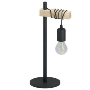 Lampe, E27 max 60W industriel métal noir connectée, EGLO Townshend