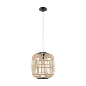 Suspension 1x E27 max 28 W, nature bois EGLO HANOI diam. 35 cm