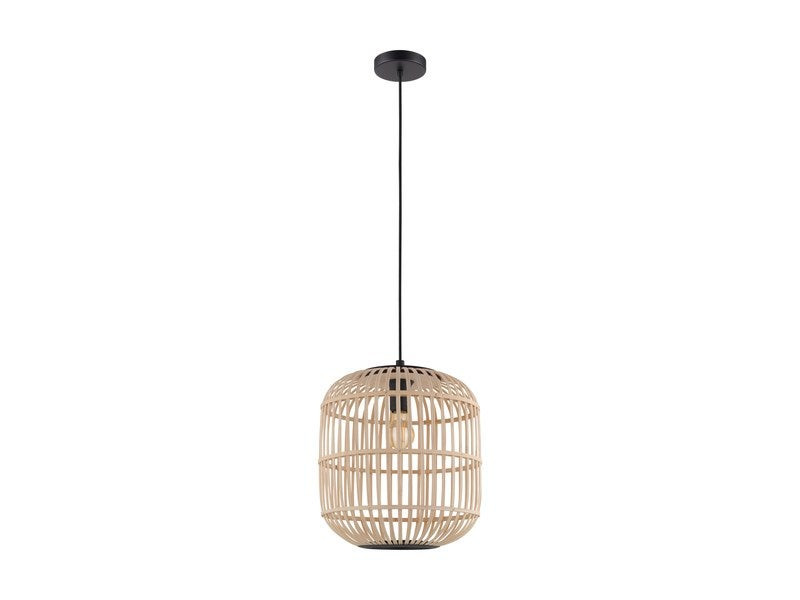 Suspension 1x E27 max 28 W, nature bois EGLO HANOI diam. 35 cm
